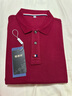 恒源祥純棉男士T恤polo衫翻領(lǐng)打底衫春秋季長(cháng)袖純棉男上衣潮 酒紅 2XL 曬單實(shí)拍圖