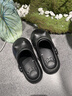 chikoku卡通焦糖貓爪洞洞鞋女2026新款厚底包頭半拖鞋可愛(ài)外穿防滑涼拖鞋 小鈦黑 38-39 【適合38-39碼】 曬單實(shí)拍圖