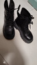 達芙妮英倫風(fēng)女靴小個(gè)子厚底系帶馬丁靴黑色甜酷潮流短靴 黑色 38  曬單實(shí)拍圖