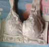 都市麗人莫代爾內衣女聚攏小胸顯大上托防下垂收副乳無(wú)鋼圈蕾絲文胸罩香檳 曬單實(shí)拍圖