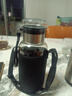 【送杯套】大容量加厚玻璃杯子便攜噸噸杯茶水分離帶杯套泡茶水杯 透明 1000ml噸噸桶 1只裝 曬單實(shí)拍圖