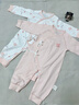 童戀初心【2件裝】嬰兒連體衣春秋純棉系帶新生兒衣服睡衣打底男女寶寶 曬單實(shí)拍圖