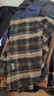 JEEP吉普襯衫男長(cháng)袖春秋季休閑工裝外套寬松格子襯衣服男裝 軍綠格3XL 曬單實(shí)拍圖
