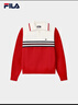 FILA 斐樂(lè )官方女子編織衫2025冬季時(shí)尚休閑拼色舒適翻領(lǐng)毛衣 曬單實(shí)拍圖