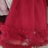 富羅迷女童連衣裙冬季加絨保暖新中式紅色禮服裙兒童公主裙 紅色 150cm  曬單實(shí)拍圖