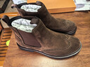 沙馳（SATCHI）男鞋2025新品切爾西靴男士真皮反絨英倫風(fēng)輕底增高休閑皮靴 咖色 42 (260mm) 曬單實(shí)拍圖