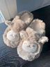名創(chuàng  )優(yōu)品（MINISO）羊咩咩棉拖鞋女秋冬包跟家居室內厚底月子毛毛拖鞋深灰包跟38-39 曬單實(shí)拍圖