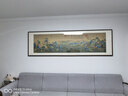 摩馬藝品千里江山圖客廳裝飾畫(huà)中式沙發(fā)背景畫(huà)辦公室山水畫(huà)宋式美學(xué)掛畫(huà) 雅致紅褐實(shí)木畫(huà)框【免費安裝】 80x260cm（館藏絲絹畫(huà)芯超長(cháng)版） 曬單實(shí)拍圖