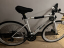 Jeep吉普公路自行車(chē)鎂合金內走線(xiàn)變速破風(fēng)車(chē)架剎變一體公路車(chē)-M1 Pro 皎月白-50刀圈 700C（適合身高168-188cm） 18速剎變一體【線(xiàn)碟】 曬單實(shí)拍圖