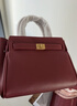 百麗送媽媽女包包手提包高級婚包新娘包大容量X5348CX0 紅色-大號升級版牛皮 F 曬單實(shí)拍圖