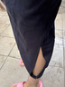 FivePlus半截裙女高腰顯瘦開(kāi)叉裙子秋季新款純色小個(gè)子A字裙 藏青 M 曬單實(shí)拍圖