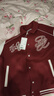森馬（Semir）新年騏驥紅丨夾克男26春季學(xué)院風(fēng)棒球服情侶復古紅色外套商場(chǎng)同款 曬單實(shí)拍圖
