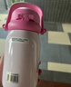 樂(lè )扣樂(lè )扣（LOCK&LOCK）兒童保溫杯吸管杯316L不銹鋼幼兒園小學(xué)生戶(hù)外雙飲水杯580ml粉色 曬單實(shí)拍圖