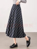 TERRE BLEUE復古高腰A字半身裙女2026春秋新款時(shí)尚休閑大擺裙百搭顯瘦格子裙 曬單實(shí)拍圖