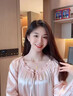 法奈蜜重磅真絲睡裙長(cháng)袖女士真絲睡衣100%桑蠶絲秋季高級感甜美家居服 櫻花粉 L 165 【使用沐浴露手洗】 曬單實(shí)拍圖