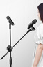 SE SOBAST 麥克風(fēng)話(huà)筒支架話(huà)筒架落地直播鋼管管體伸縮三腳架錄音舞臺支架設備配 雙咪夾 HY-02 曬單實(shí)拍圖