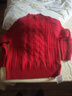 帕羅（PALUOPO）【紅色】100%純山羊絨衫女式立體絞花7G半高領(lǐng)針織衫保暖加厚毛衣 紅AB L 165/105 曬單實(shí)拍圖
