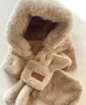 笙格兒帽子圍巾一體秋冬季保暖毛絨帽加厚仿兔毛可愛(ài)學(xué)生護耳帽子冬天女 卡其色 均碼 曬單實(shí)拍圖