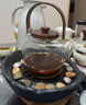 高茗（gaoming）電圍爐煮茶家用室內全套網(wǎng)紅電陶爐煮茶器煮茶爐中式插電烤茶套裝 陶石爐+烤網(wǎng)+素風(fēng)壺 900ml 曬單實(shí)拍圖