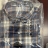 意賓秋季新男裝全棉法蘭絨磨毛格子長(cháng)袖襯衫時(shí)尚休閑純棉青中年襯衣男 T0C01042 常規 42 （160-170斤左右） 曬單實(shí)拍圖
