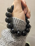 金石靈天然黑曜石手串男女款金曜石貓眼石水晶手鏈本命年送男女生日禮物 曬單實(shí)拍圖