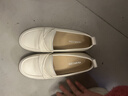 意爾康女鞋樂(lè )福鞋軟底秋季媽媽鞋平底單鞋護士鞋 26459W 米白色 38 曬單實(shí)拍圖