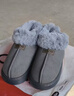 樸西包跟厚底棉拖鞋秋冬季女士毛保暖戶(hù)外家居情侶棉鞋 灰色 40-41 曬單實(shí)拍圖