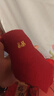 雅鹿3雙情侶羊毛襪子男女本命年加絨加厚鴻運中長(cháng)筒襪紅色保暖毛圈襪 曬單實(shí)拍圖