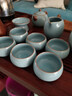 唐豐（TANGFENG）汝窯茶具套裝家用輕奢高端陶瓷功夫茶杯開(kāi)片可養泡茶器全套帶茶盤(pán) 千川+天青西施壺9頭宇輝同行同款 曬單實(shí)拍圖