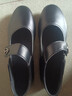 真皮媽媽鞋春秋款軟底女鞋中年中老年魔術(shù)貼皮鞋大碼舒適坡跟單鞋 黑色 40 曬單實(shí)拍圖