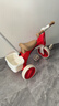 愛(ài)嬰樹(shù)兒童三輪車(chē)自行車(chē)1-3-6歲腳踏車(chē)寶寶平衡車(chē)幼兒2歲圣誕禮物童車(chē) 中國紅【燈光音樂(lè )+防側翻】籃子+推把 滑步滑行車(chē)生日六一兒童節禮物 曬單實(shí)拍圖
