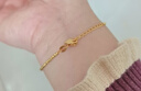 周生生禮物碎碎金黃金手鏈足金小圓珠手鏈93855B計價(jià)18厘米3.25克 曬單實(shí)拍圖