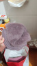 察今帽子女冬連體帽中老年人媽媽加絨厚毛線(xiàn)帽奶奶騎車(chē)保暖防風(fēng)帽圍脖 五瓣花連體款-皮紫色 曬單實(shí)拍圖