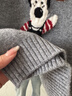 兒童100%純羊毛衫男女童圓領(lǐng)加厚毛衣提花小狗寶寶保暖針織打底衫 經(jīng)典灰 140 建議身高 135-145厘米 曬單實(shí)拍圖