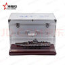 京模福建艦航母模型成品科普展覽擺件退伍紀念品1:1100贈鋁箱防塵罩 曬單實(shí)拍圖