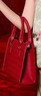 智宙結婚包包女包新娘包伴娘紅色手提包斜挎包媽媽送女友老婆過(guò)年禮物 紅色（手提+斜挎） 曬單實(shí)拍圖
