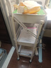 卓博落地置物架推車(chē)客廳收納架零食架儲物架廚房層架SJ15白3層帶扶手 曬單實(shí)拍圖