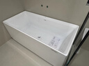 九牧（JOMOO） 浴缸家用成人小戶(hù)型洗澡泡澡池浴室沐浴獨立亞克力方形藝術(shù)浴缸 1.6m方形薄邊獨立浴缸YR10616 曬單實(shí)拍圖
