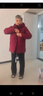 雪中飛中老年媽媽裝羽絨服女中長(cháng)冬裝中式騏驥紅色奶奶加厚防寒保暖外套 曬單實(shí)拍圖