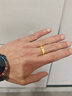周六福（ZLF）  黃金戒指男女款足金六字真言活口戒指 計價(jià) 18號-6.13g 曬單實(shí)拍圖