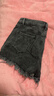 UR2025夏季新款女裝復古水洗磨破毛須高腰牛仔短褲UYY850151 曬單實(shí)拍圖