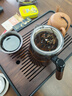 2025新款茶壺泡茶家用茶具茶水分離過(guò)濾杯辦公室玻璃飄逸杯沖茶器 煙灰元茗飄逸杯550ml+4杯+茶盤(pán) 曬單實(shí)拍圖