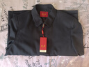 紅都秋季新款夾克男士純色翻領(lǐng)拉鏈夾克正裝上衣中老年爸爸裝外套 藏藍 JK8612 2XL (185/100A) 曬單實(shí)拍圖