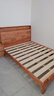 京東京造悅楓實(shí)木床 天然橡膠木 雙人床原木色1.5×2米 邦尼爾床墊套裝 曬單實(shí)拍圖