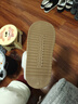 潔麗雅（Grace）棉拖鞋秋冬季室內外居家加厚軟底男女保暖加絨棉拖鞋卡其色38-39 曬單實(shí)拍圖