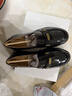 百麗牛皮金幣樂(lè )福鞋女26春新通勤小皮鞋單鞋JD020AA6 黑色 39 曬單實(shí)拍圖