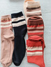 貓人女士襪子女秋冬季中筒襪女100%純棉堆堆襪抗菌防臭吸汗百搭5雙裝 曬單實(shí)拍圖