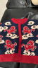 巴厘小豬兒童針織開(kāi)衫秋冬男女童毛衣中國風(fēng)紅色喜慶外套馬寶寶新年拜年服 紅藍色 80 曬單實(shí)拍圖