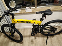 EROADE伊諾德折疊山地自行車(chē)男成人青少年學(xué)生超輕便攜鋁合金越野變速車(chē) 黃色【宙馬X1】全鋁合金-碟剎 24寸-適合身高150-170cm 24速 曬單實(shí)拍圖