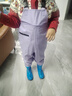 臻佑（Grsaed）兒童下水褲戶(hù)外玩水服捉魚(yú)趕海半身涉水褲連體鞋防水沙灘淡紫34碼 曬單實(shí)拍圖